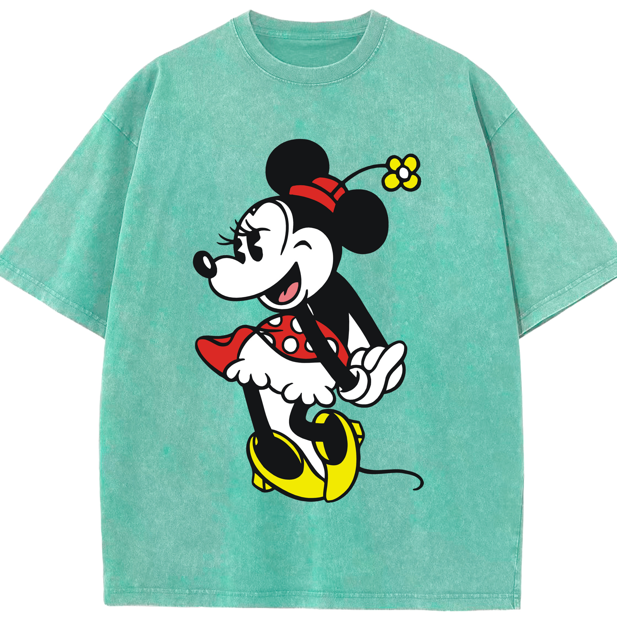 （画像用） ミッキーマウス Mickey Mouse 綿100% ヴィンテージ風 半袖Tシャツ（フロントプリント）